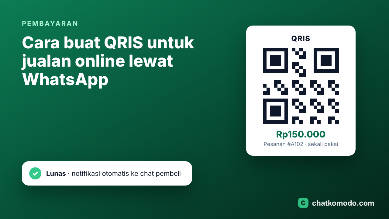 Cara buat QRIS untuk jualan online lewat WhatsApp