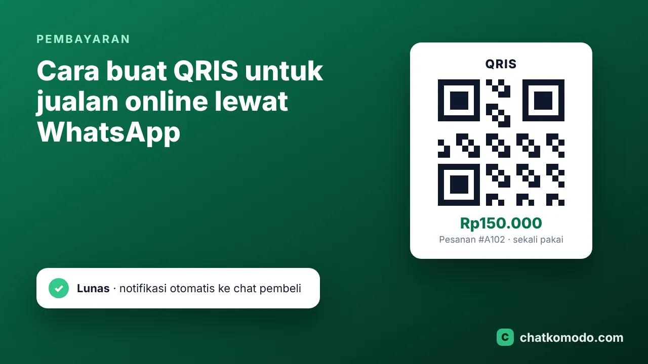 Cara buat QRIS untuk jualan online lewat WhatsApp