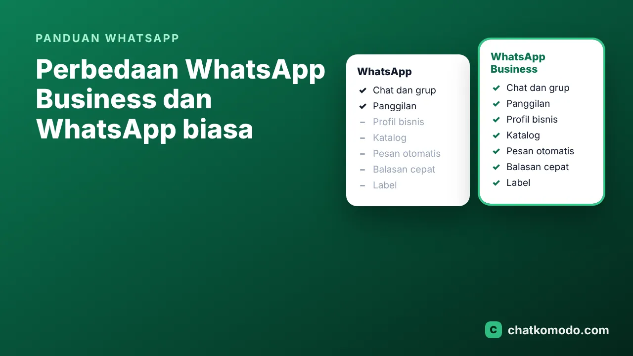 Perbedaan WhatsApp Business dan WhatsApp biasa